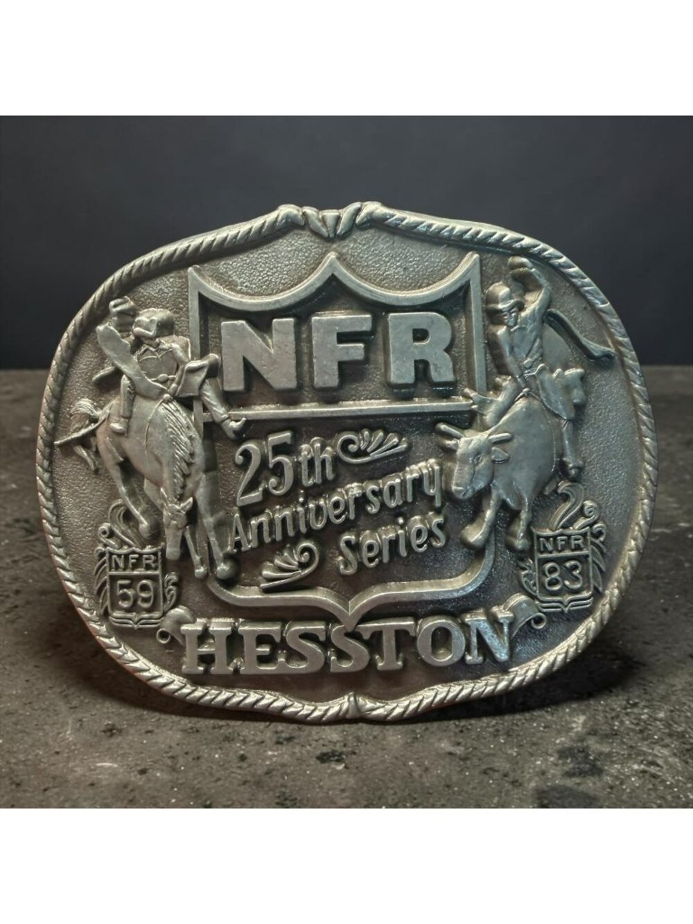NFR 25th Anniversary Hesston Belt Buckle First Edition Collectors Series Western